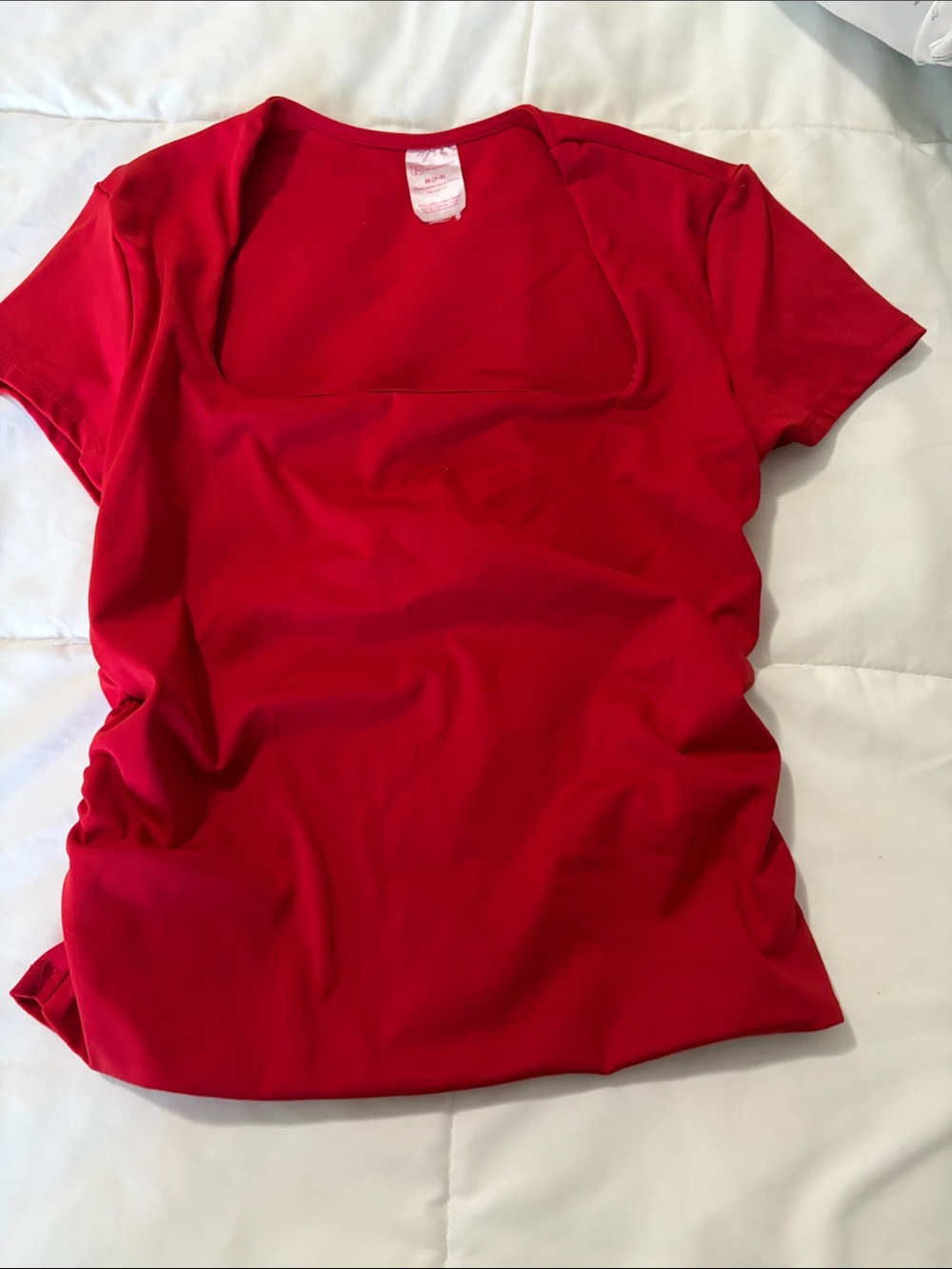 No Boundaries Bright Red Short Sleeve Scoop Neck Tee